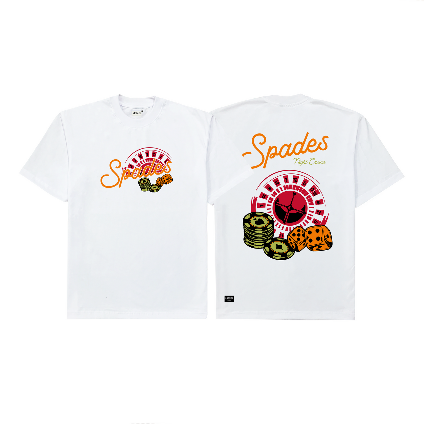 Spades Night Casino White T-shirt SPADES