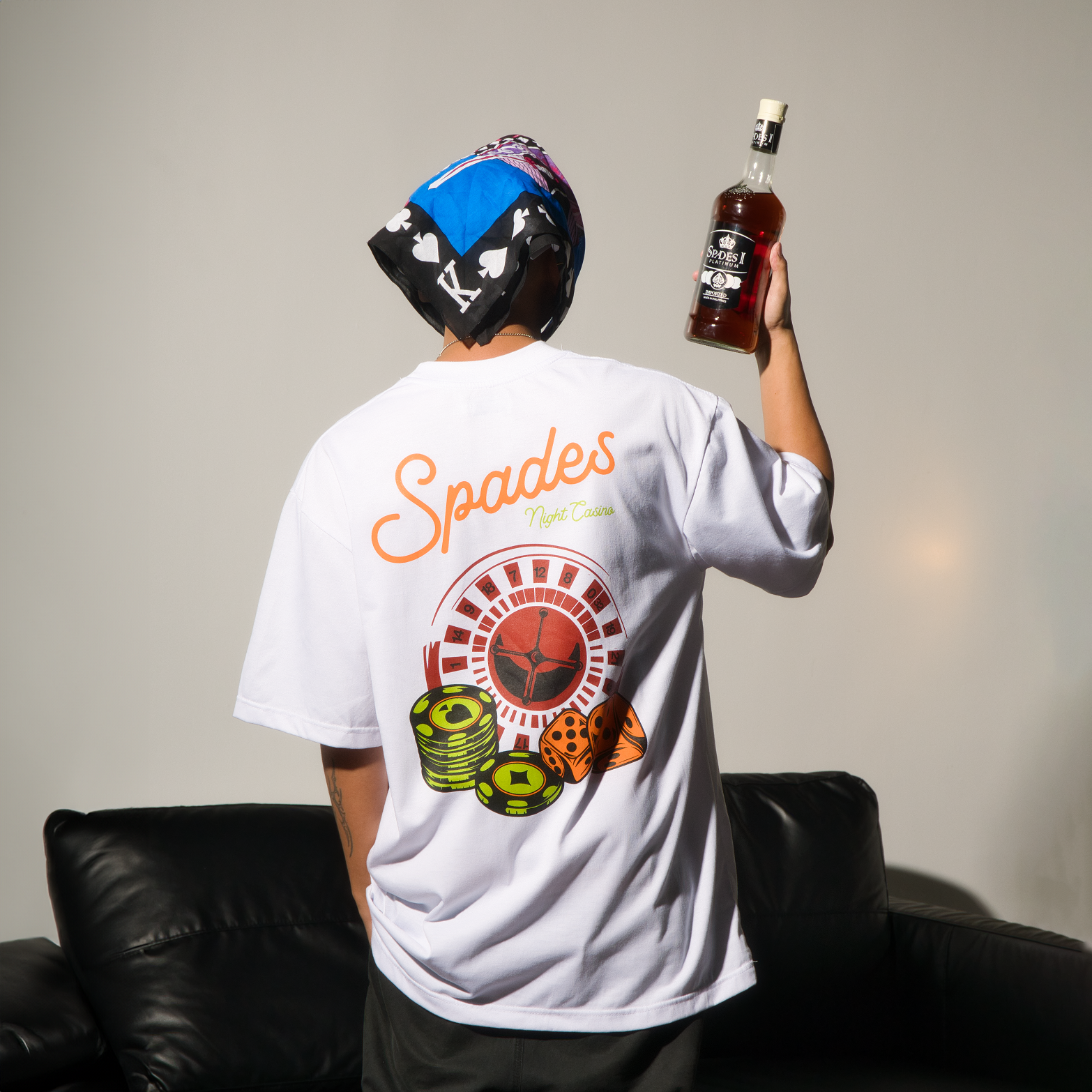 Spades Night Casino White T-shirt SPADES