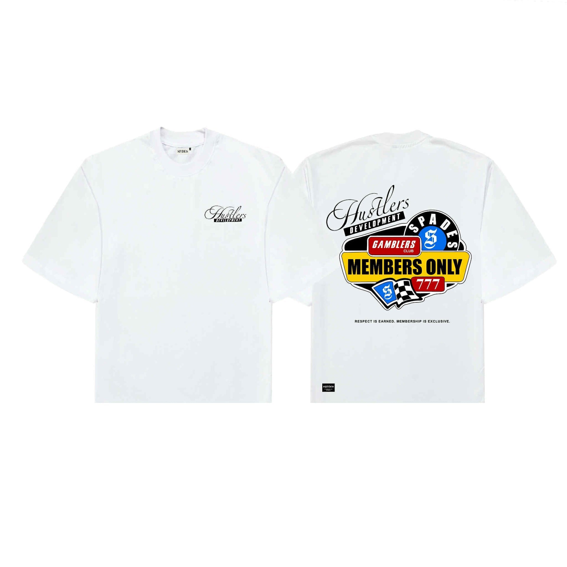 Hustler Development Club Box Tee Off white SPADES