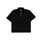 Spades Quarter Zip Polo Plain Black SPADES