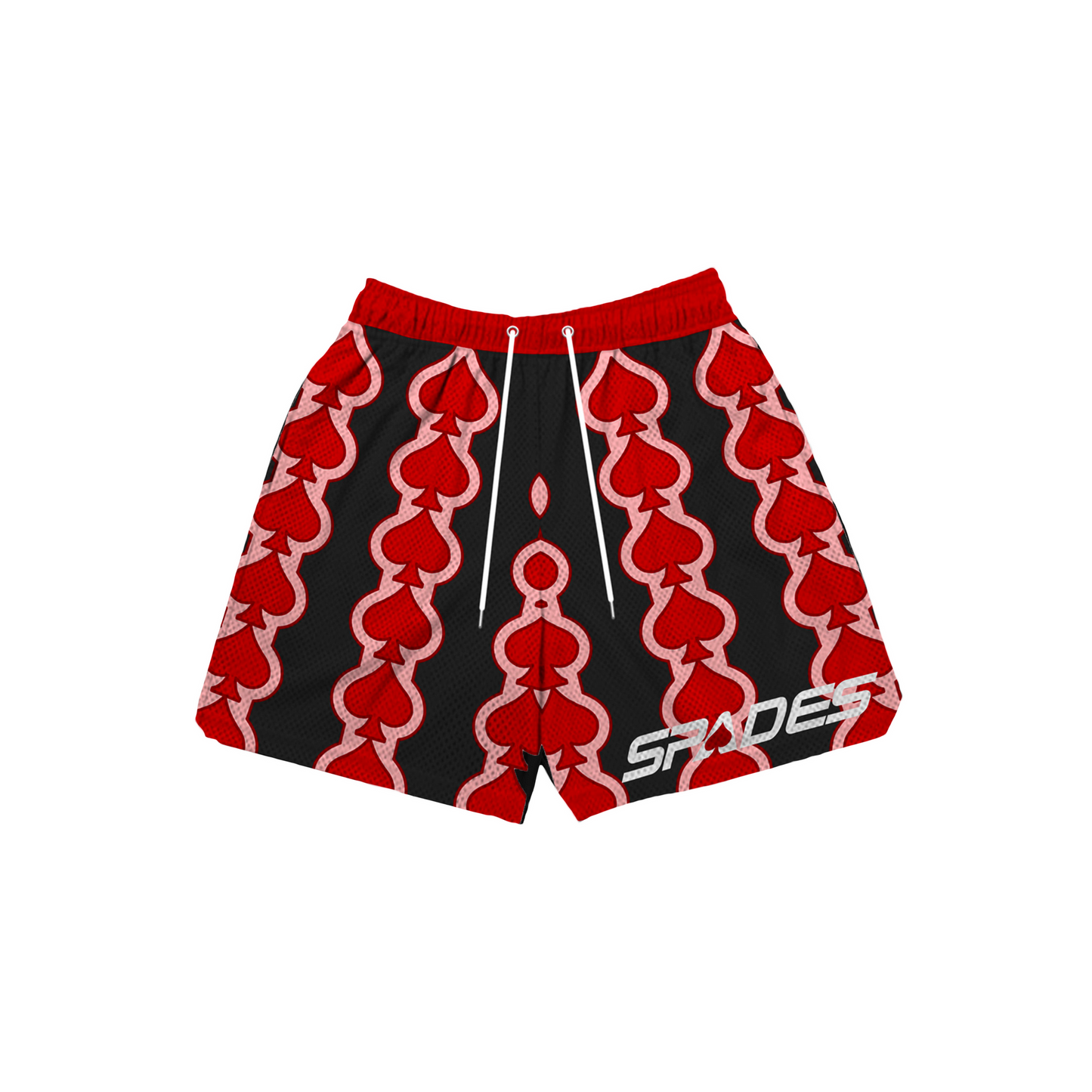 Spades Red Wave Mesh Shorts SPADES