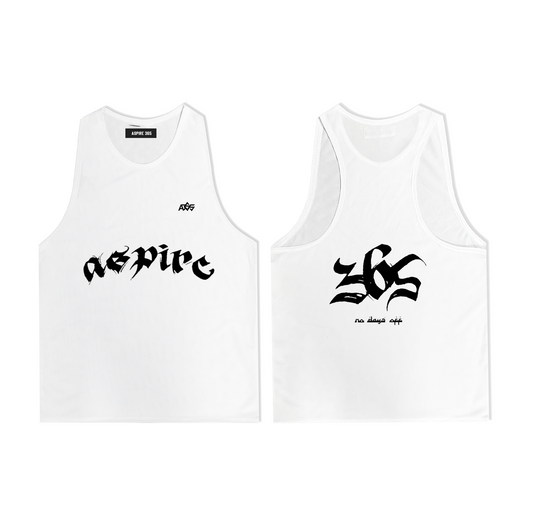 Aspire 365 Series 3 Running Singlet White ASPIRE