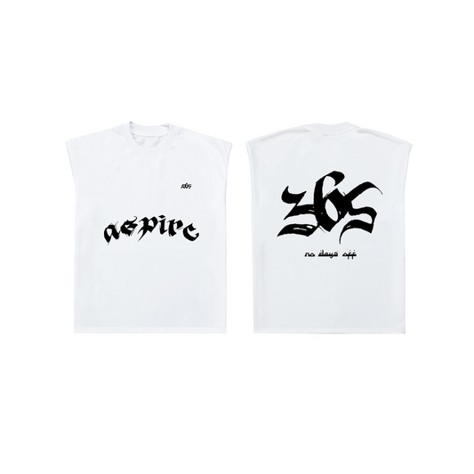 Aspire 365 Series 3 Boxy Tee Sleeveless White ASPIRE