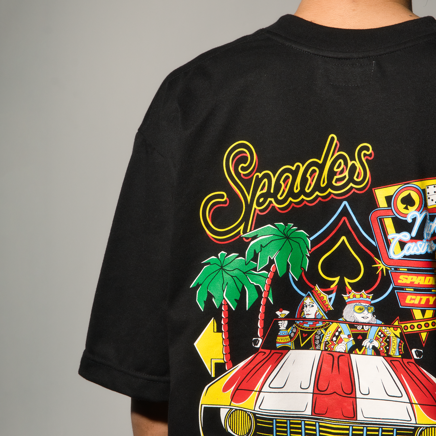 Spades City Night Casino Black T-shirt SPADES