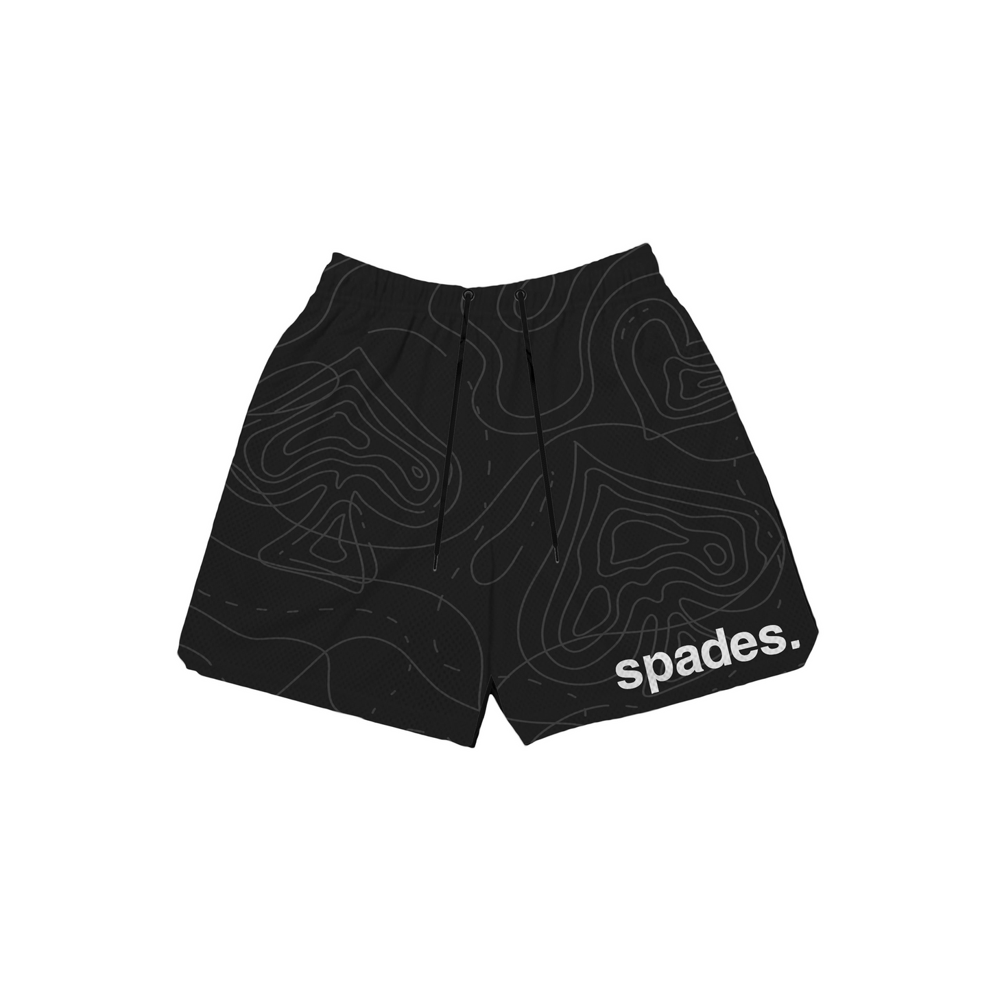 Spades Stealth Line Black Mesh Shorts SPADES