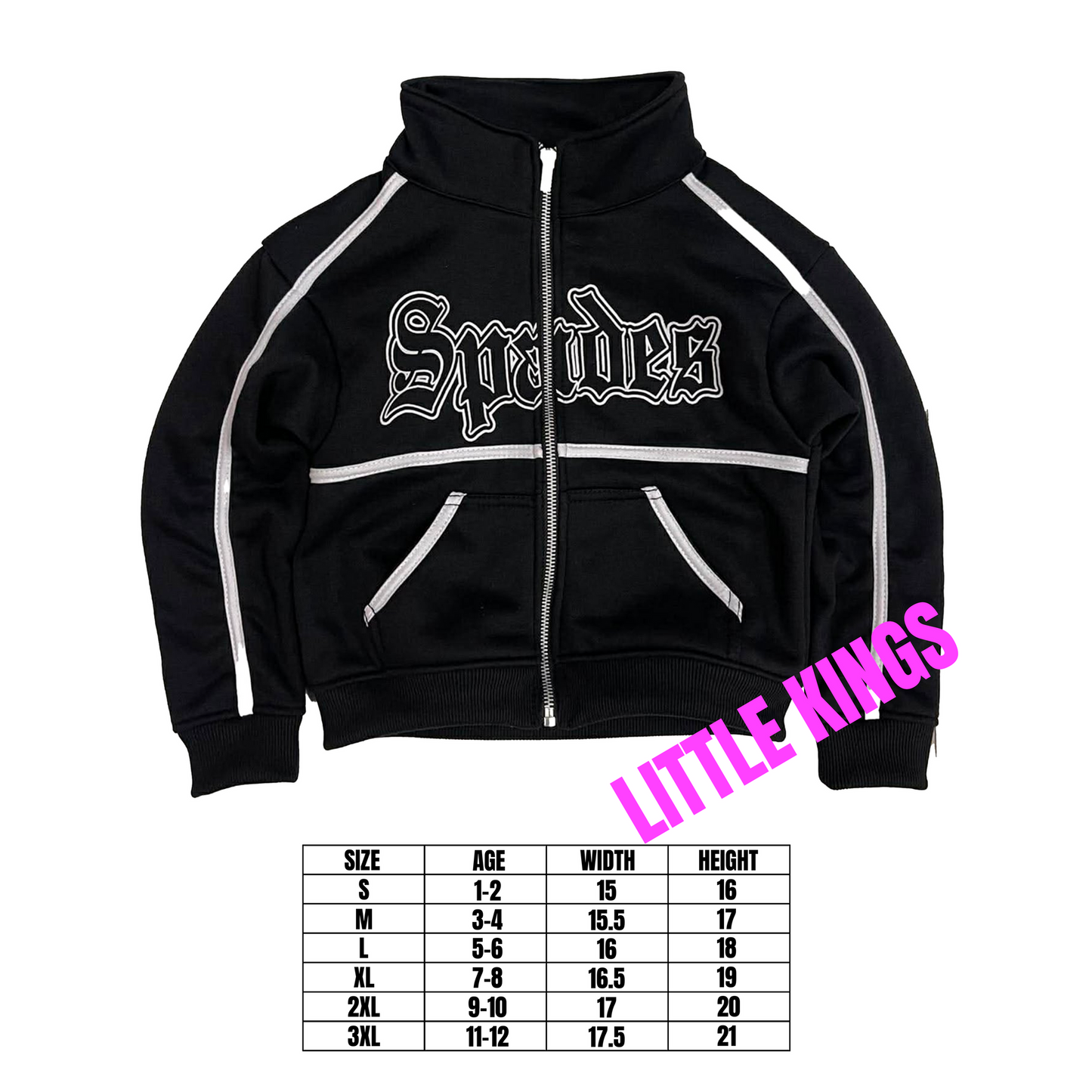 Spades Little Kings Track Jacket full zip - Kids Apparel SPADES