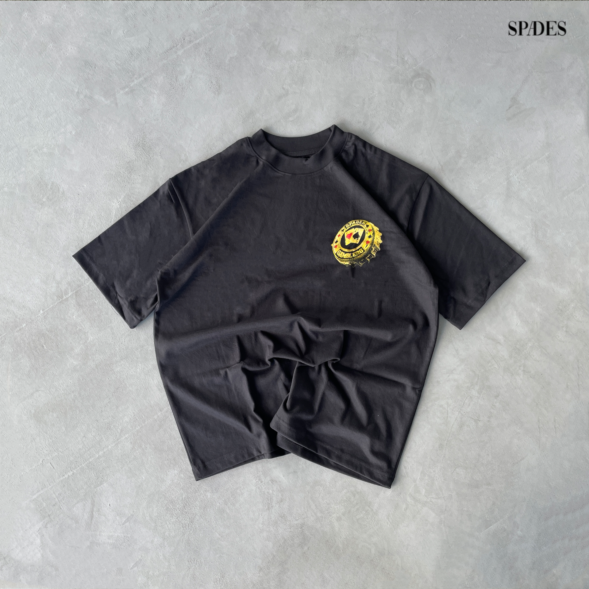 Spades Golden Cap Boxy Tee Black SPADES