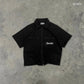 Gamblers Club Polo Boxy Crop Black French Terry SPADES