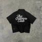 Gamblers Club Polo Boxy Crop Black French Terry SPADES