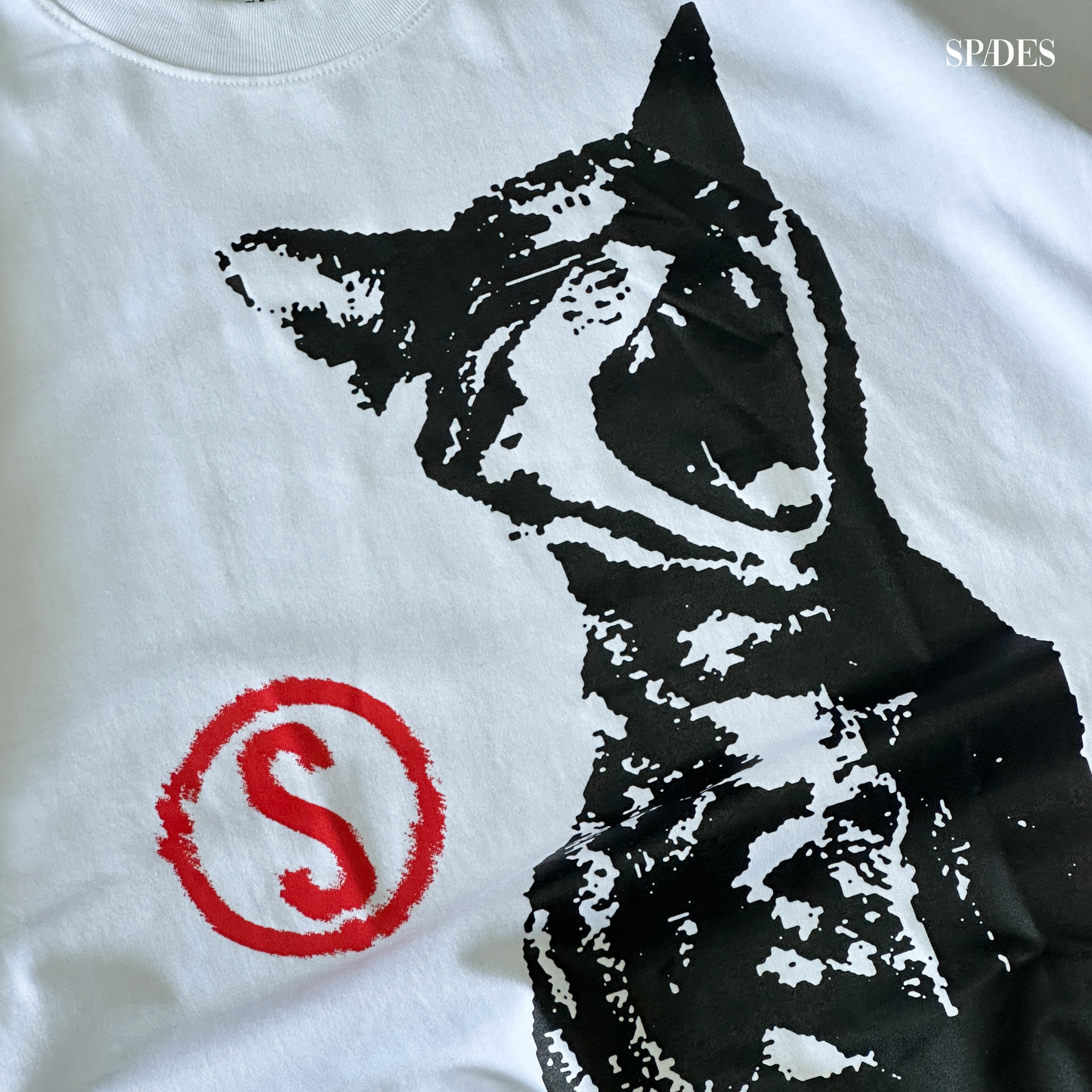 Mark of the Stray Box Tee  Crop White SPADES