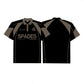 French Terry Crop Polo Shirt Fabric Avarice Black SPADES