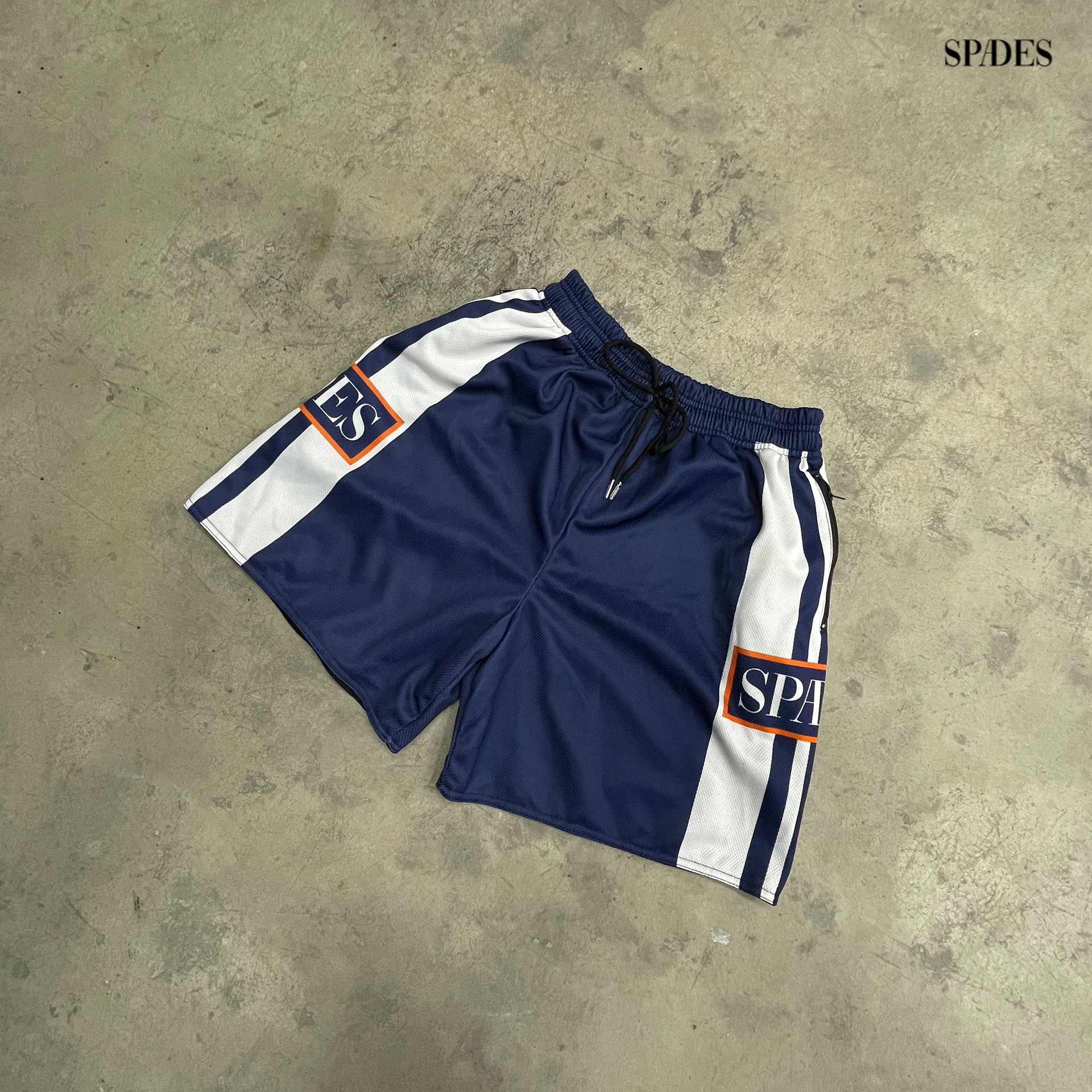 Off The Grid Blue Mesh Shorts SPADES
