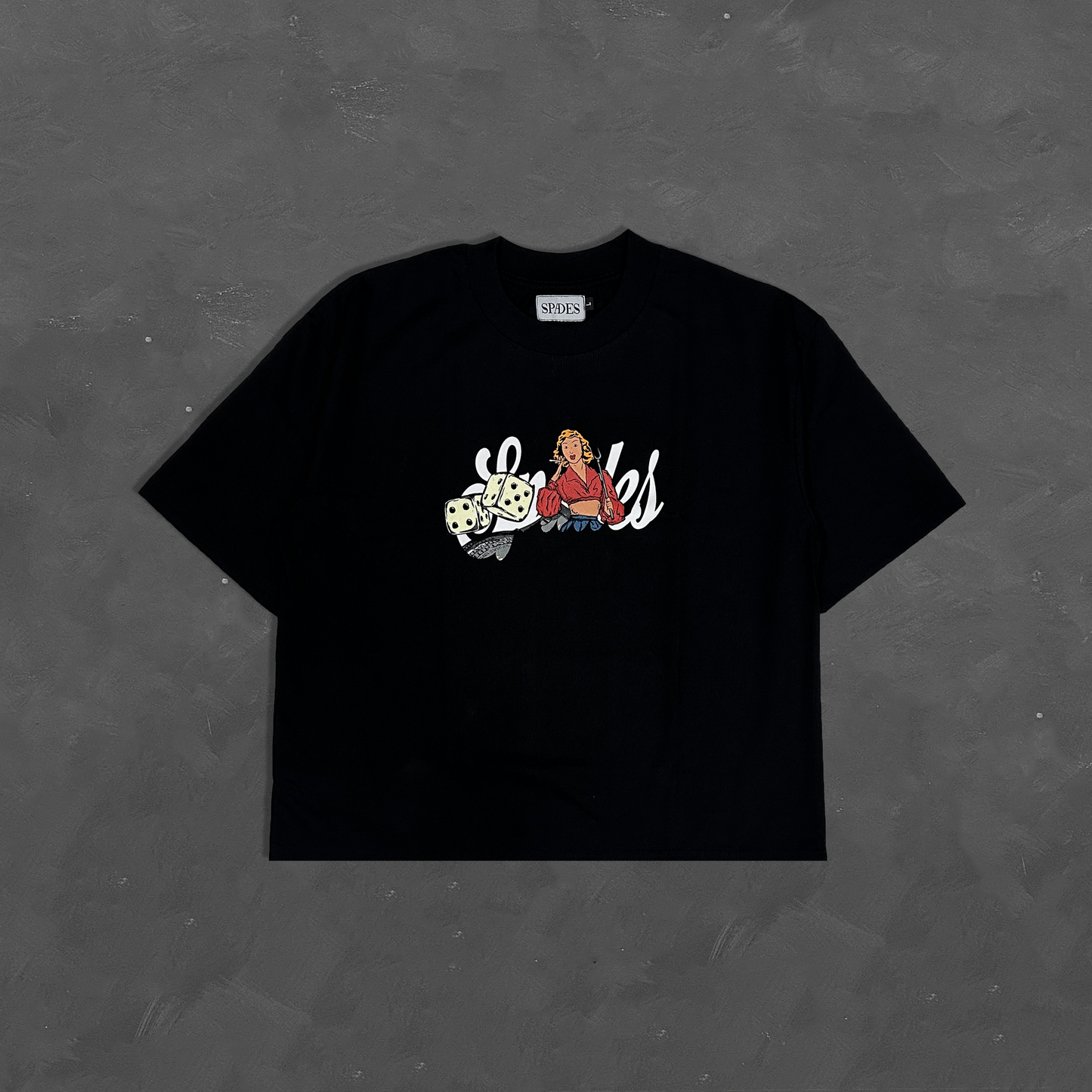 Spades Pin Up Fortune Boxy Crop Tee SPADES