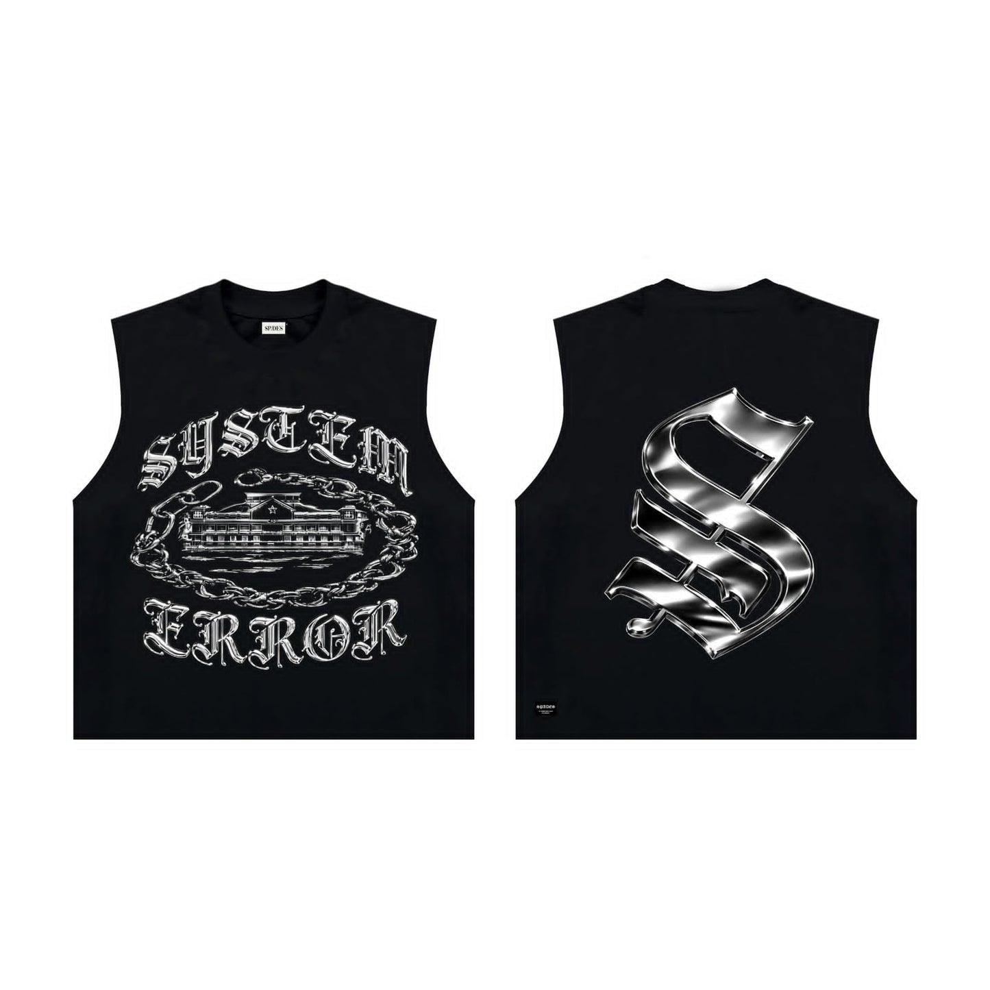 Spades Shattered System Boxy Crop Tee Sleeveless SPADES
