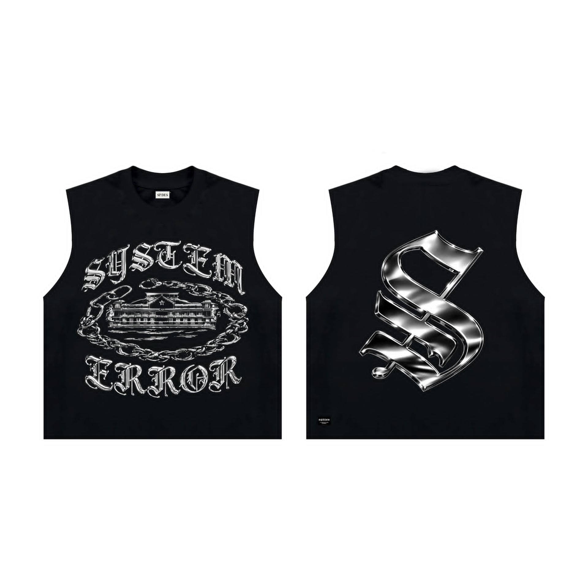 Spades Shattered System Boxy Crop Tee Sleeveless SPADES