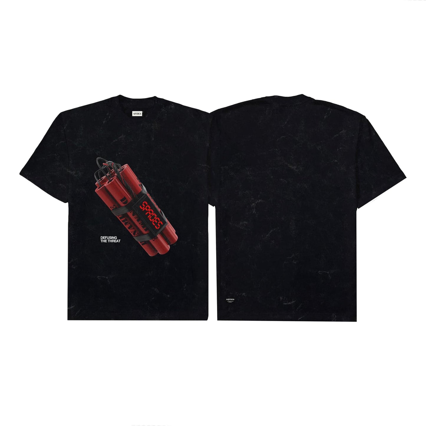 Spades Defuse the Threat Acid Wash Tee Black SPADES