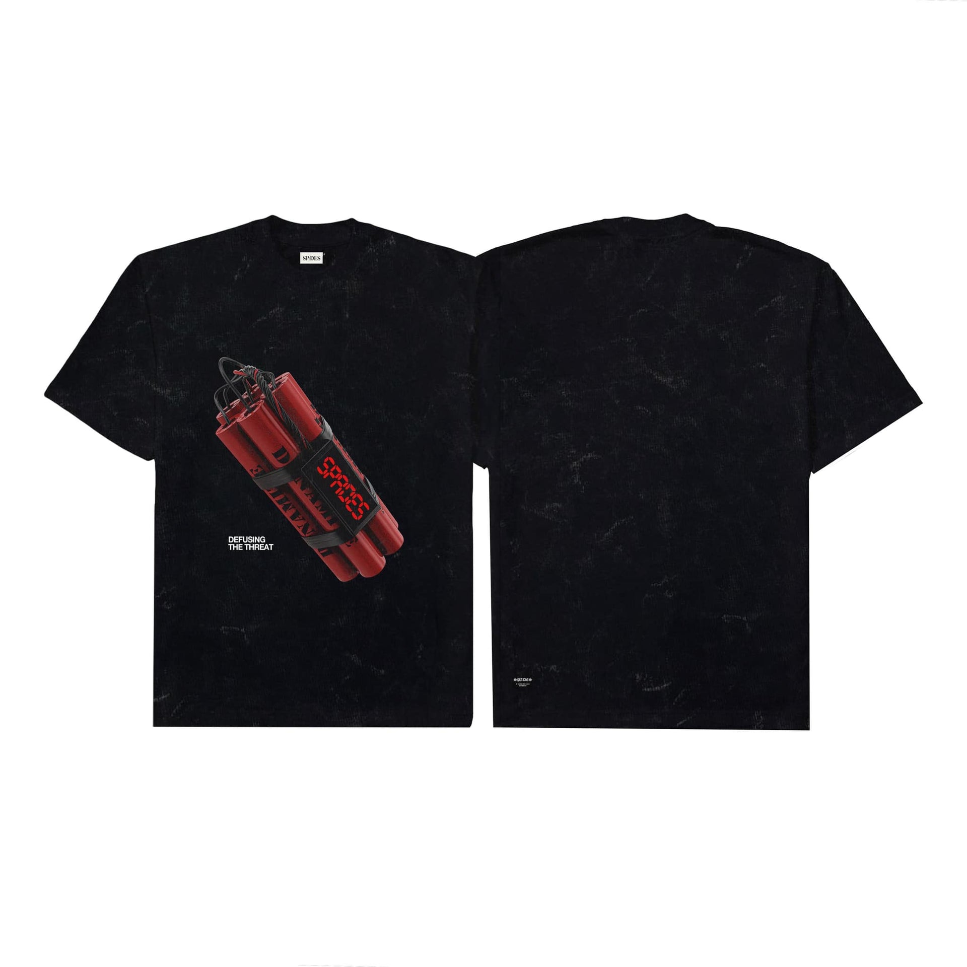 Spades Defuse the Threat Acid Wash Tee Black SPADES
