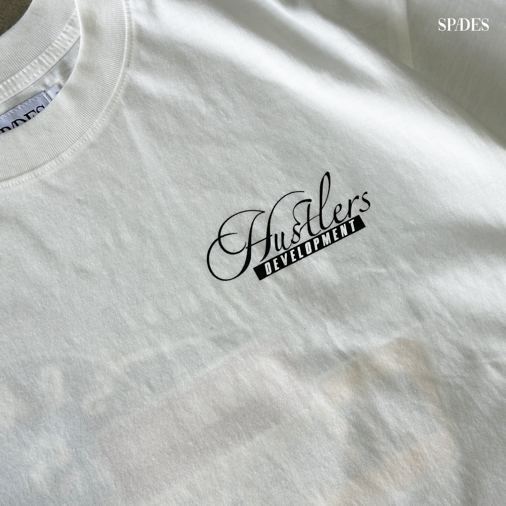 Hustler Development Club Box Tee Off white SPADES