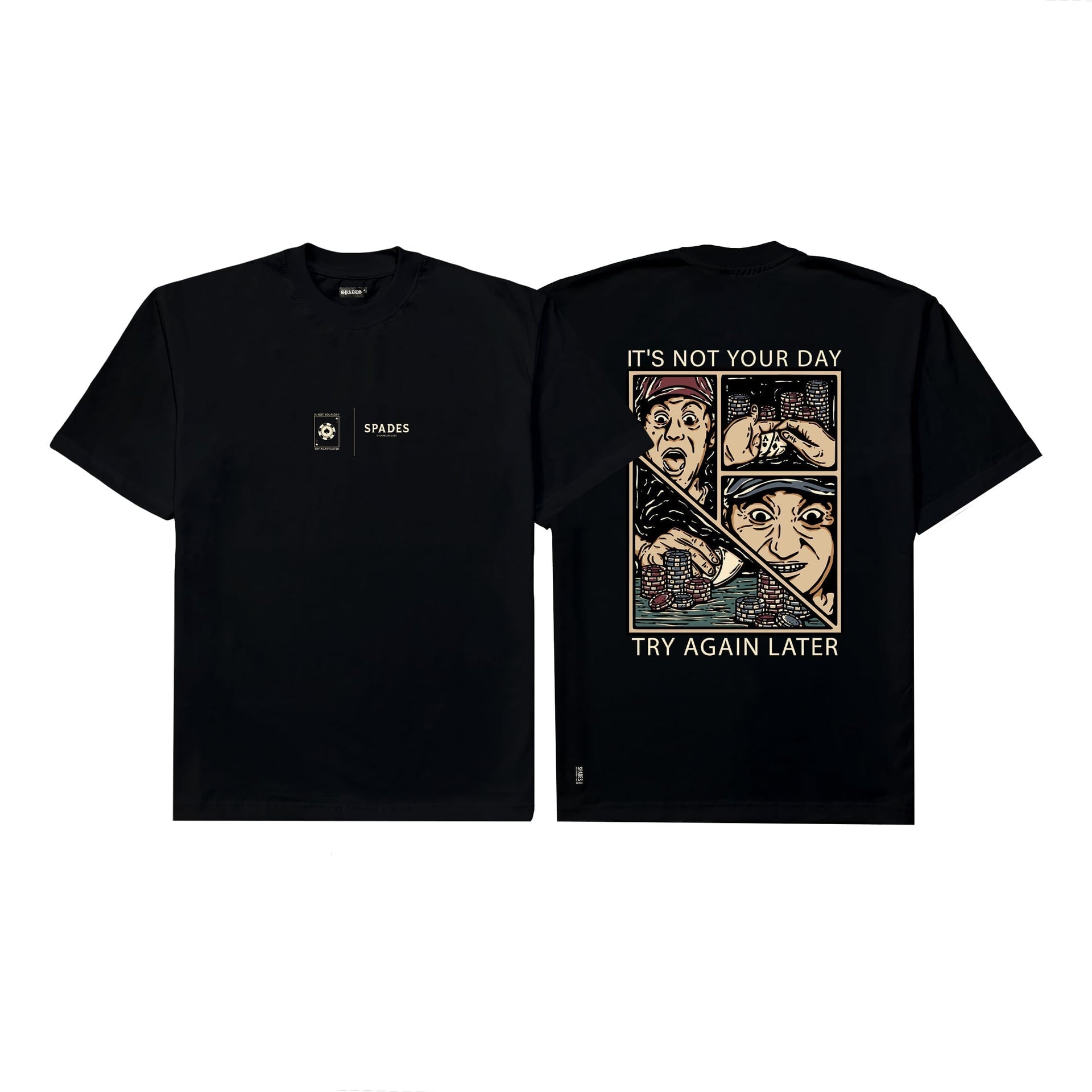 Spades Try Again Later Black in Box Tee SPADES