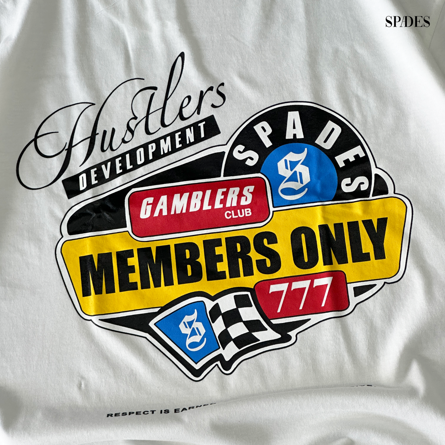 Hustler Development Club Box Tee Off white SPADES
