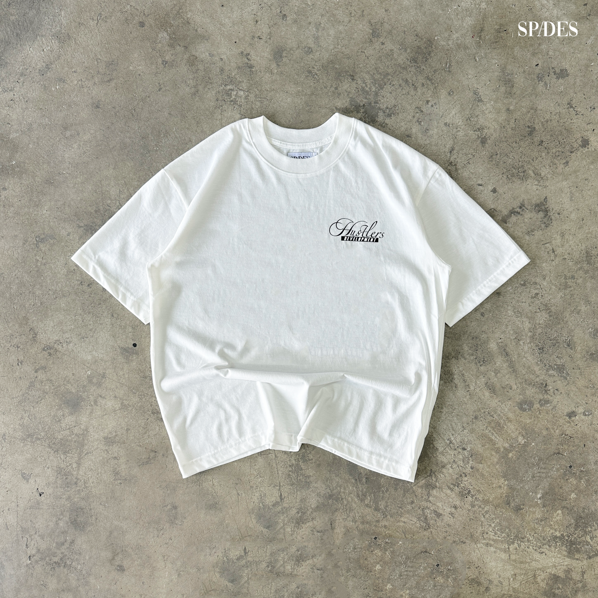 Hustler Development Club Box Tee Off white SPADES