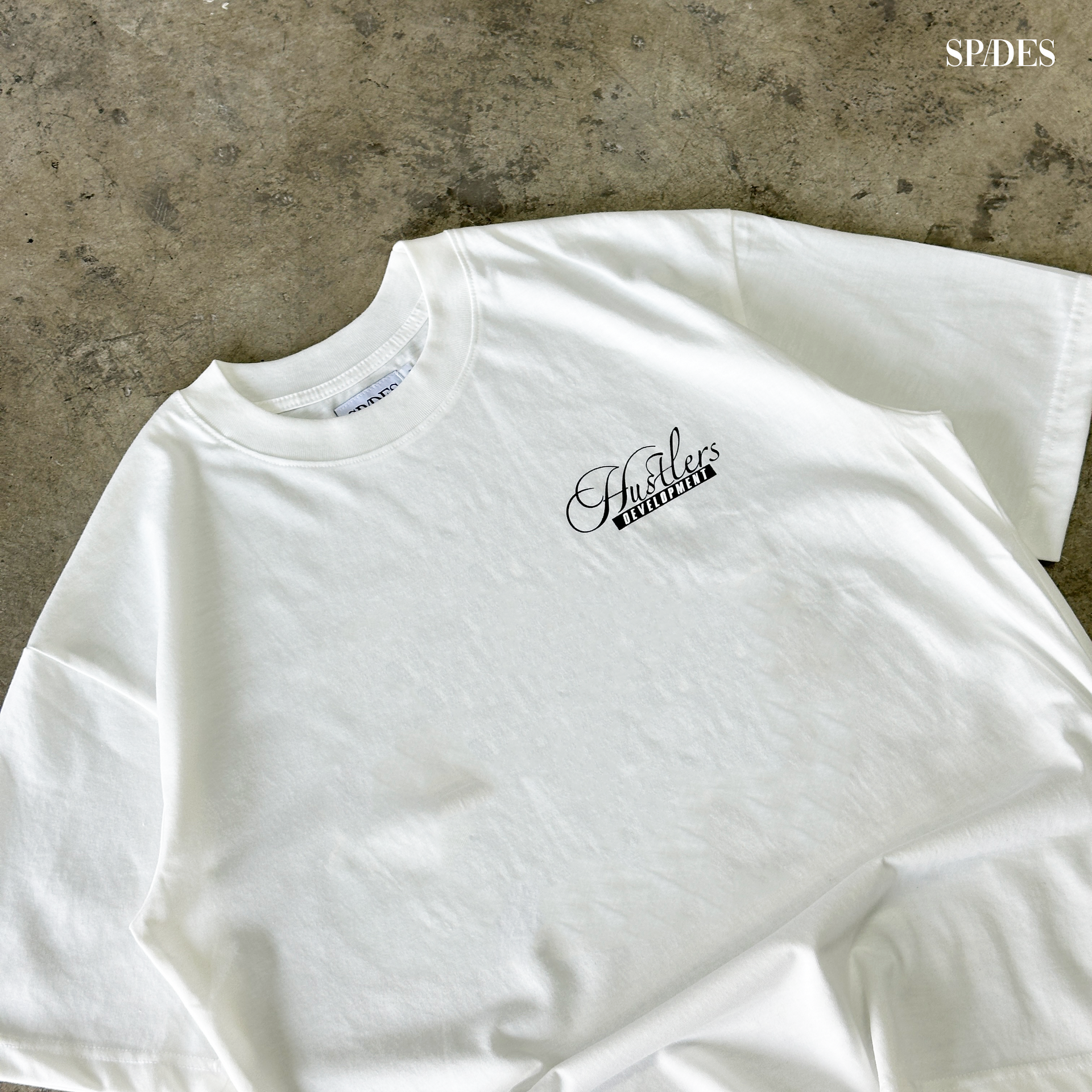Hustler Development Club Box Tee Off white SPADES