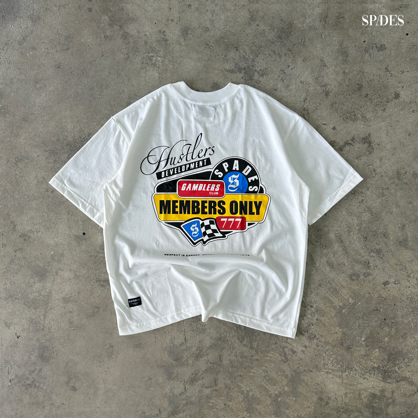 Hustler Development Club Box Tee Off white SPADES
