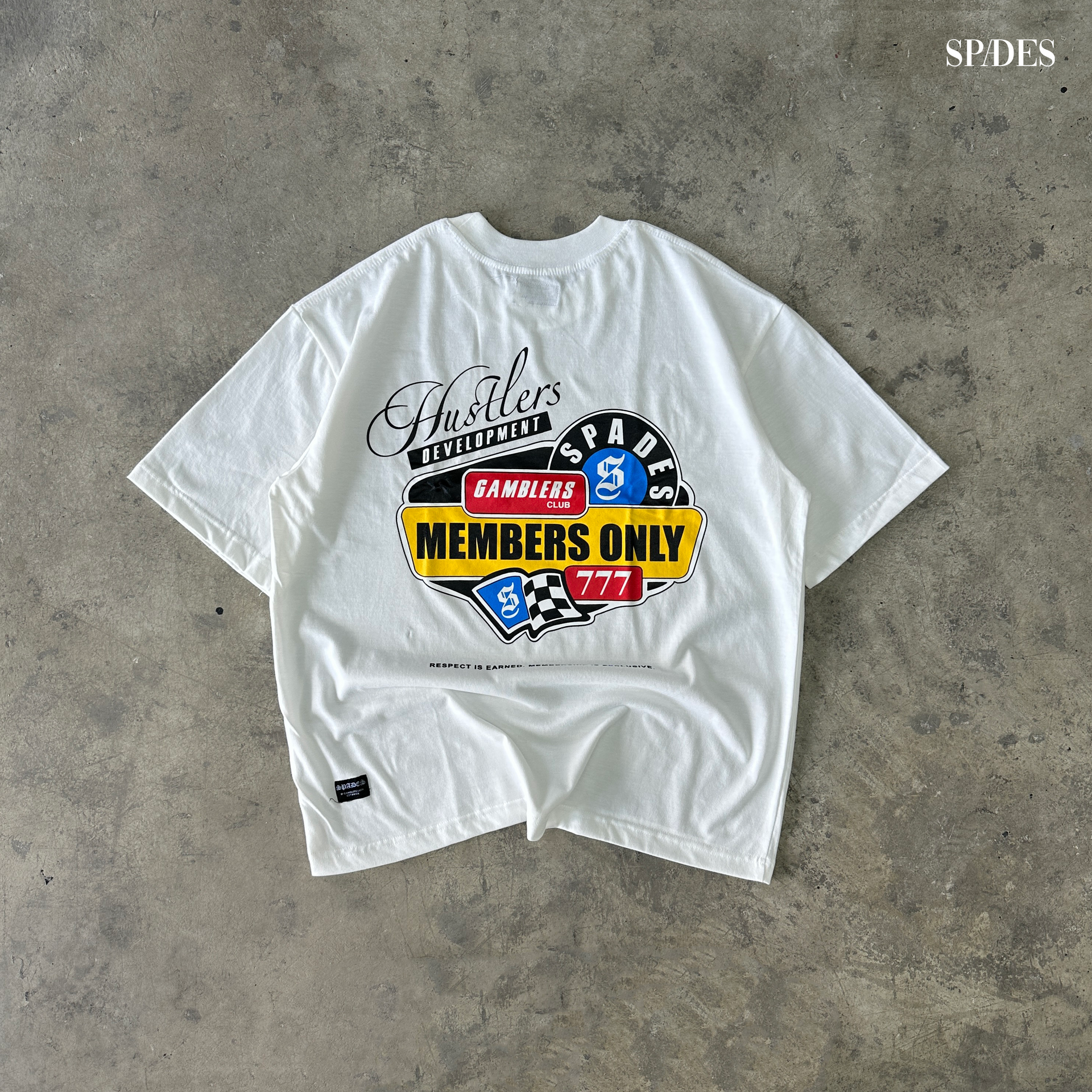 Hustler Development Club Box Tee Off white SPADES