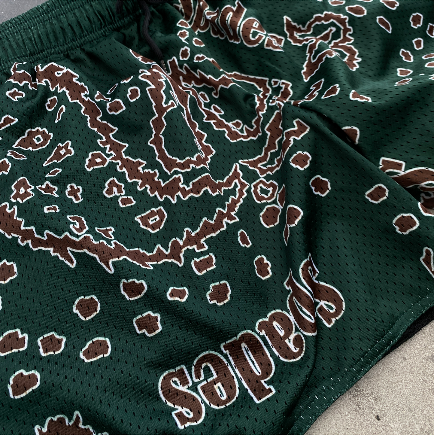 Spades  Bandana V2 Semi Step Mesh Shorts Green SPADES
