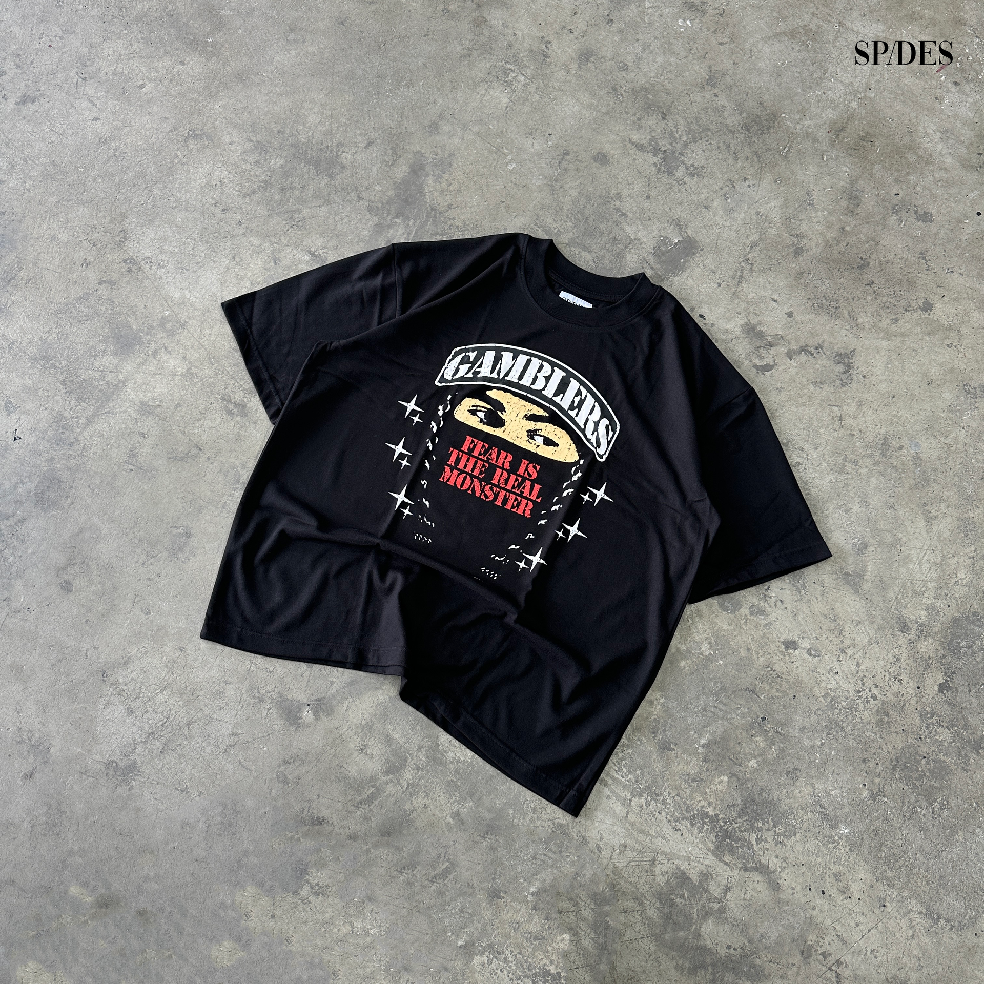 Masked Courage Box Tee Black SPADES