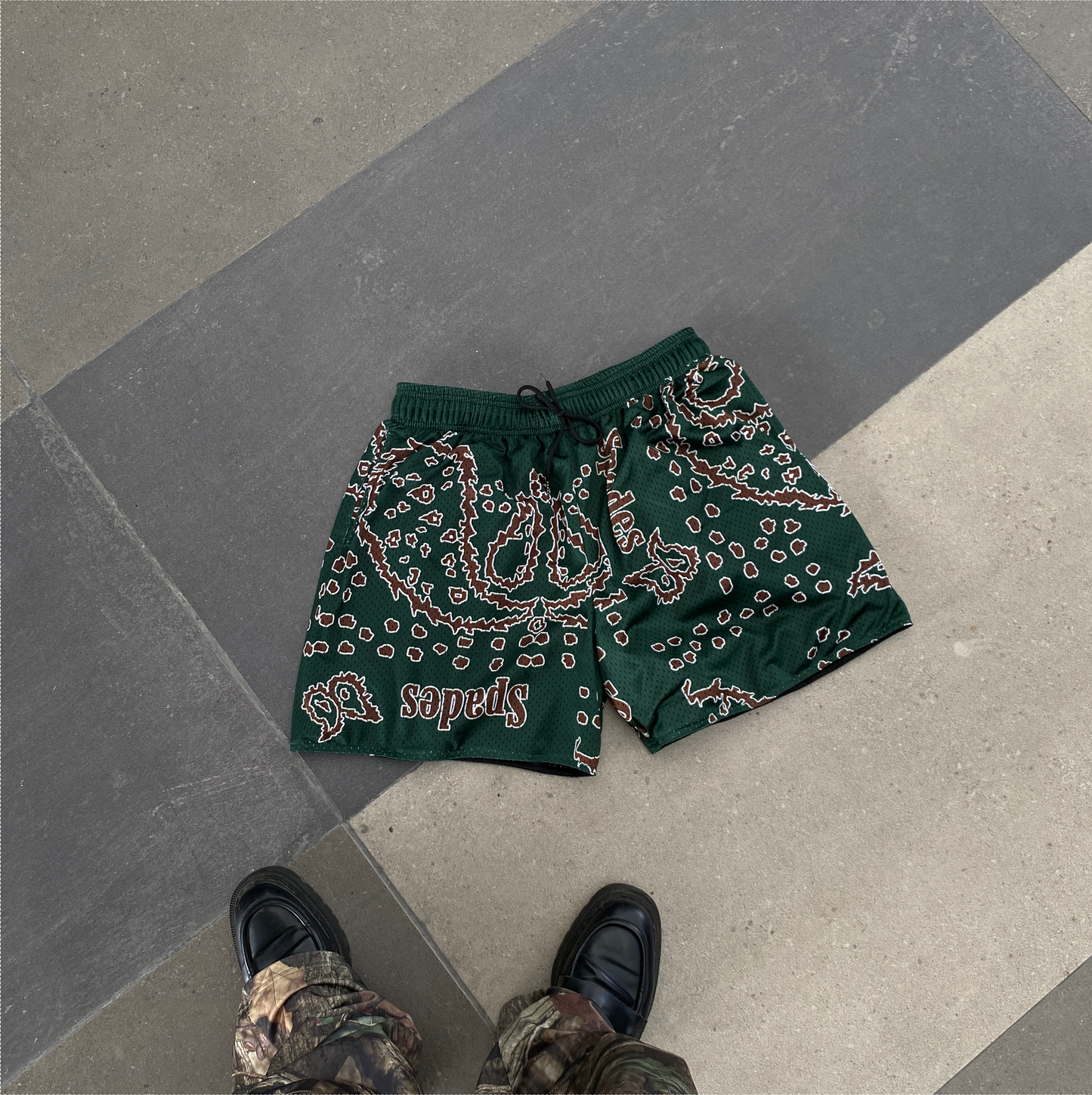 Spades  Bandana V2 Semi Step Mesh Shorts Green SPADES