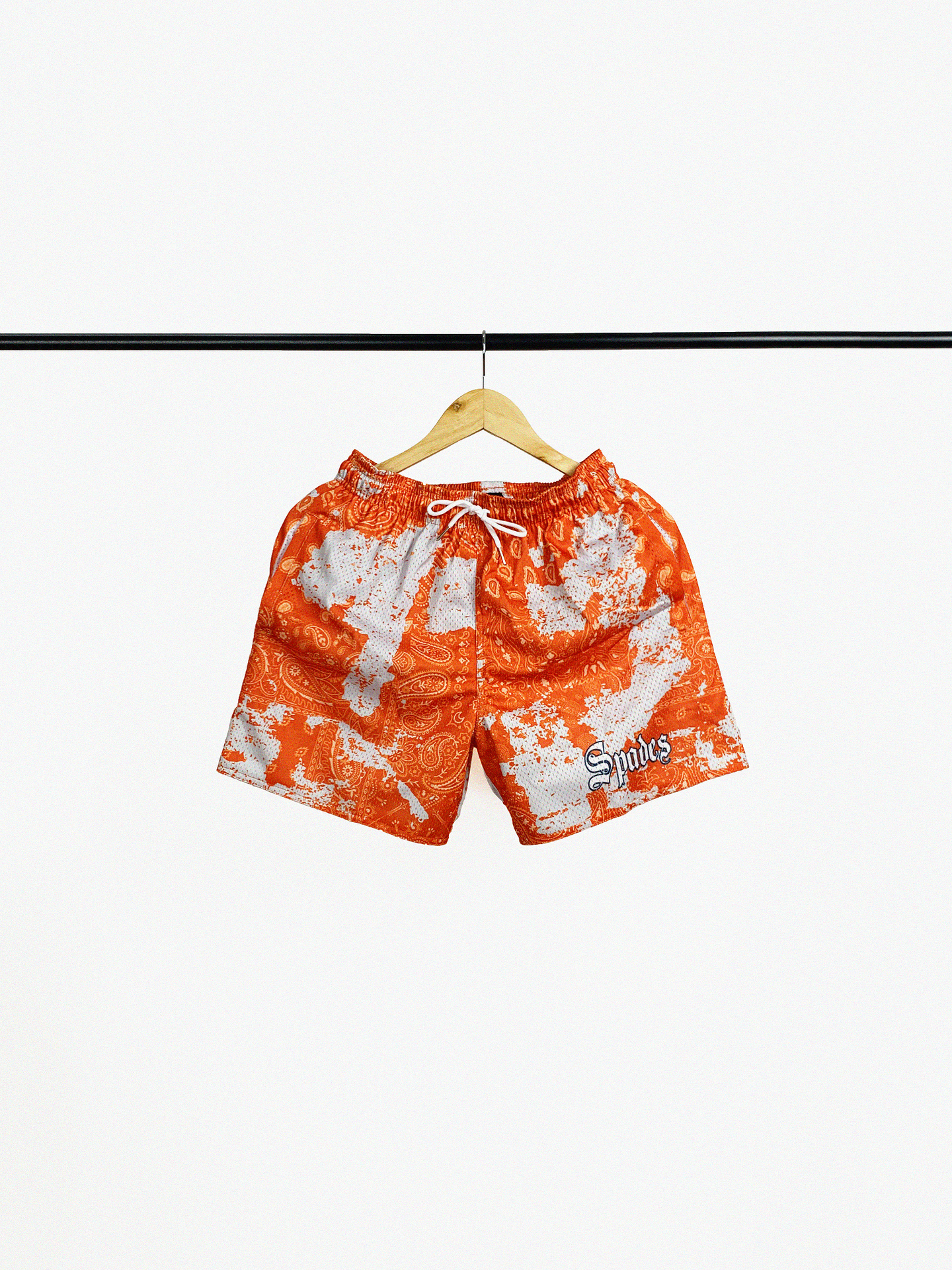 Spades Bandana Mesh Shorts Fade Orange SPADES