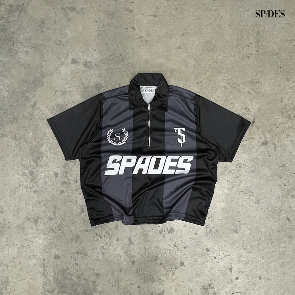 Monarch Mode Boxy Crop Jersey Polo SPADES