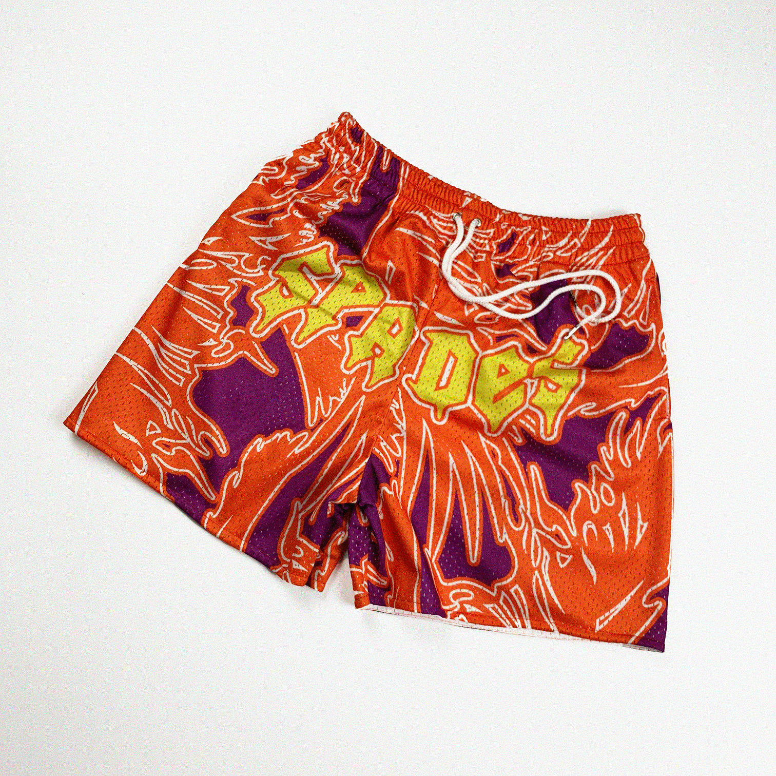 Hard Mind Mesh Shorts Orange/Red SPADES