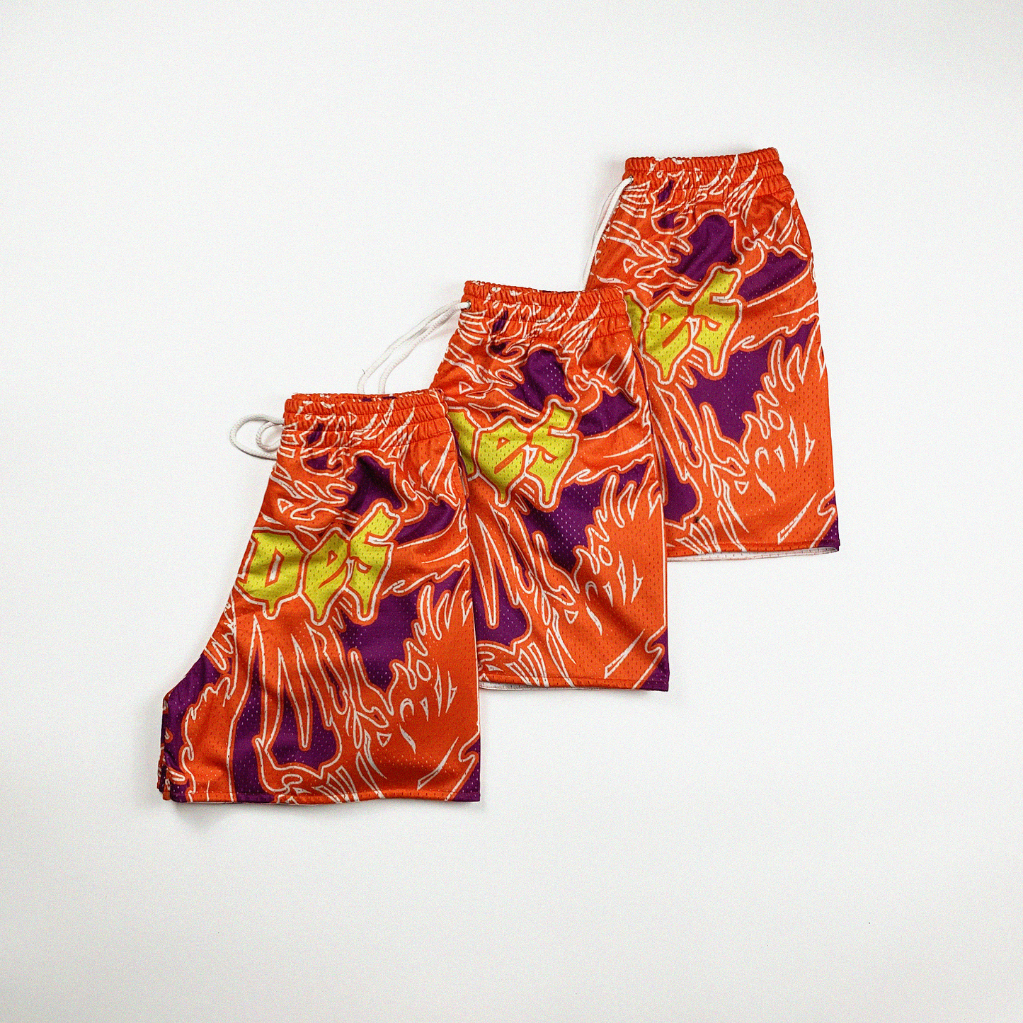 Hard Mind Mesh Shorts Orange/Red SPADES
