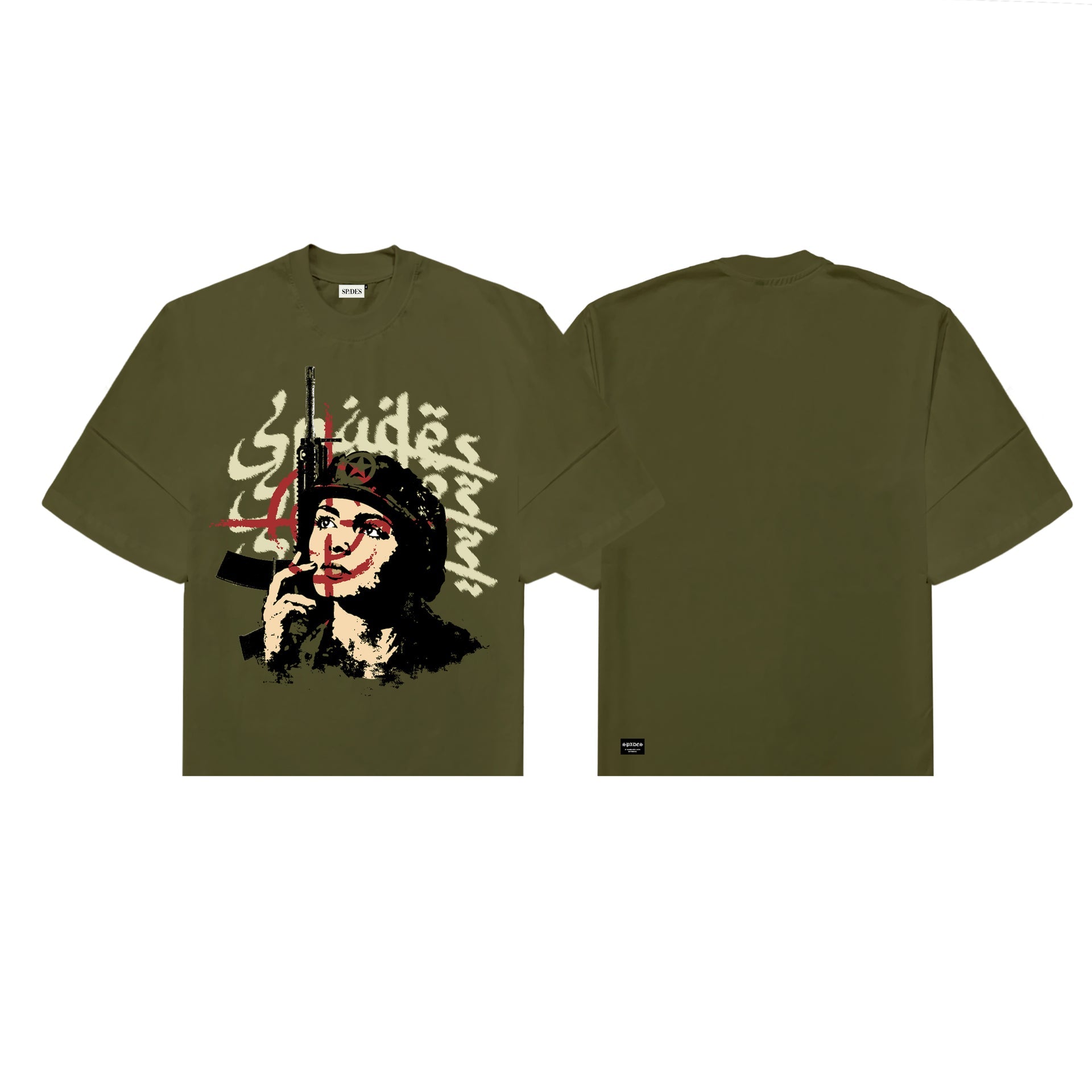 Rebel Vanguard Boxy Crop Tee SPADES