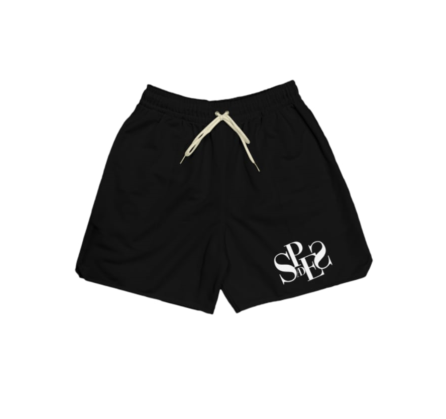 Spades Monochrome Majesty Sweat Shorts in Black SPADES