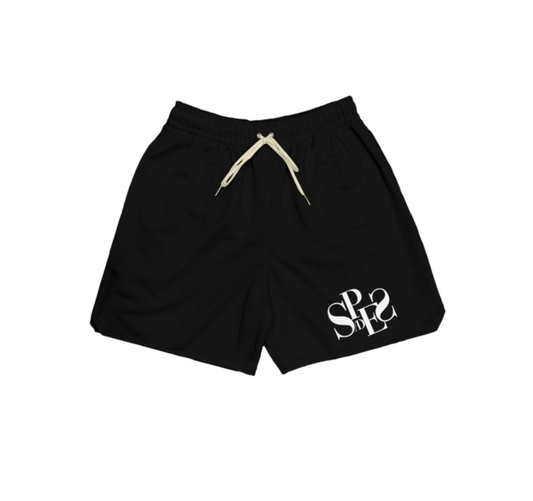 Spades Monochrome Majesty Sweat Shorts in Black SPADES
