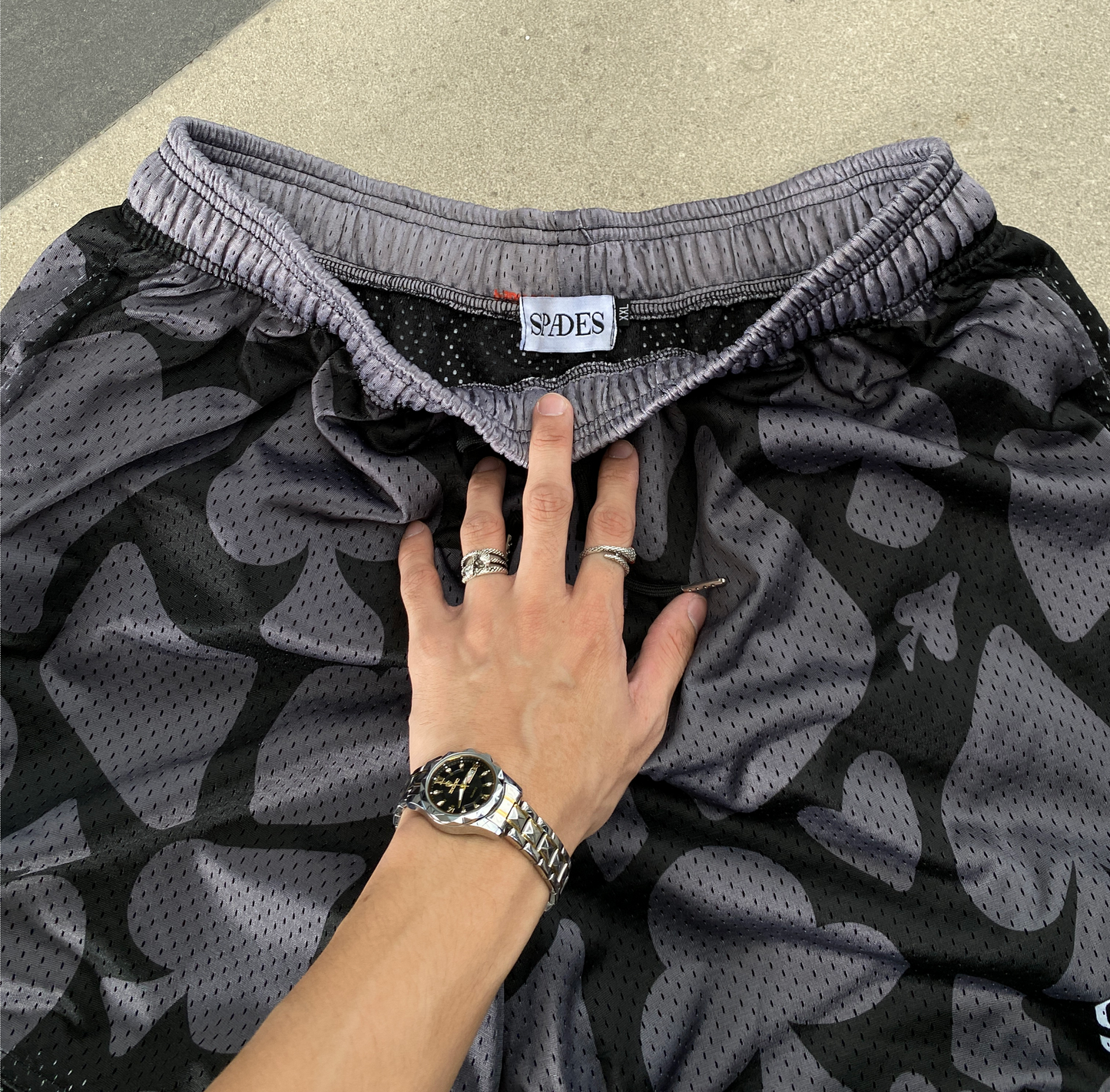 Spades  Gamble All Deck Semi Step Mesh Shorts Dark SPADES