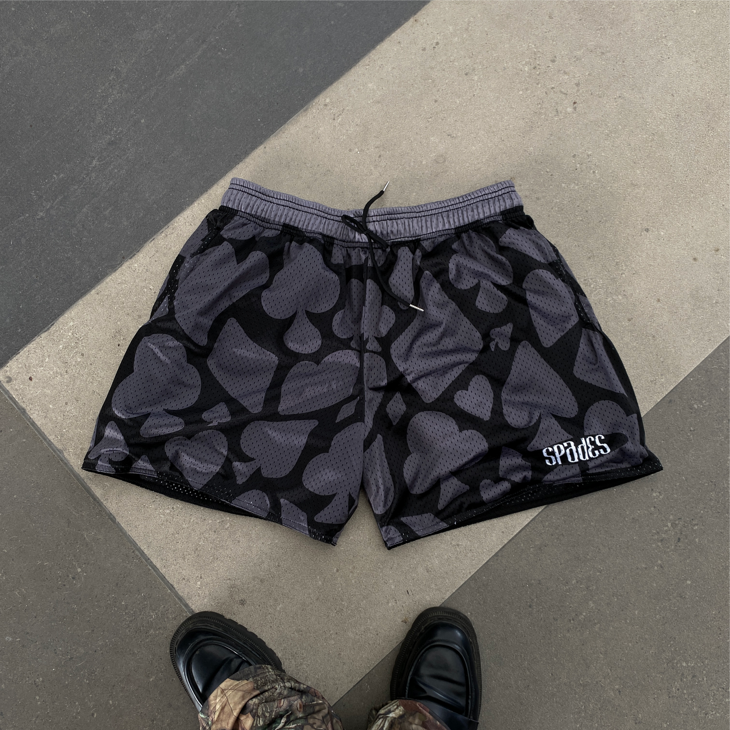 Spades  Gamble All Deck Semi Step Mesh Shorts Dark SPADES