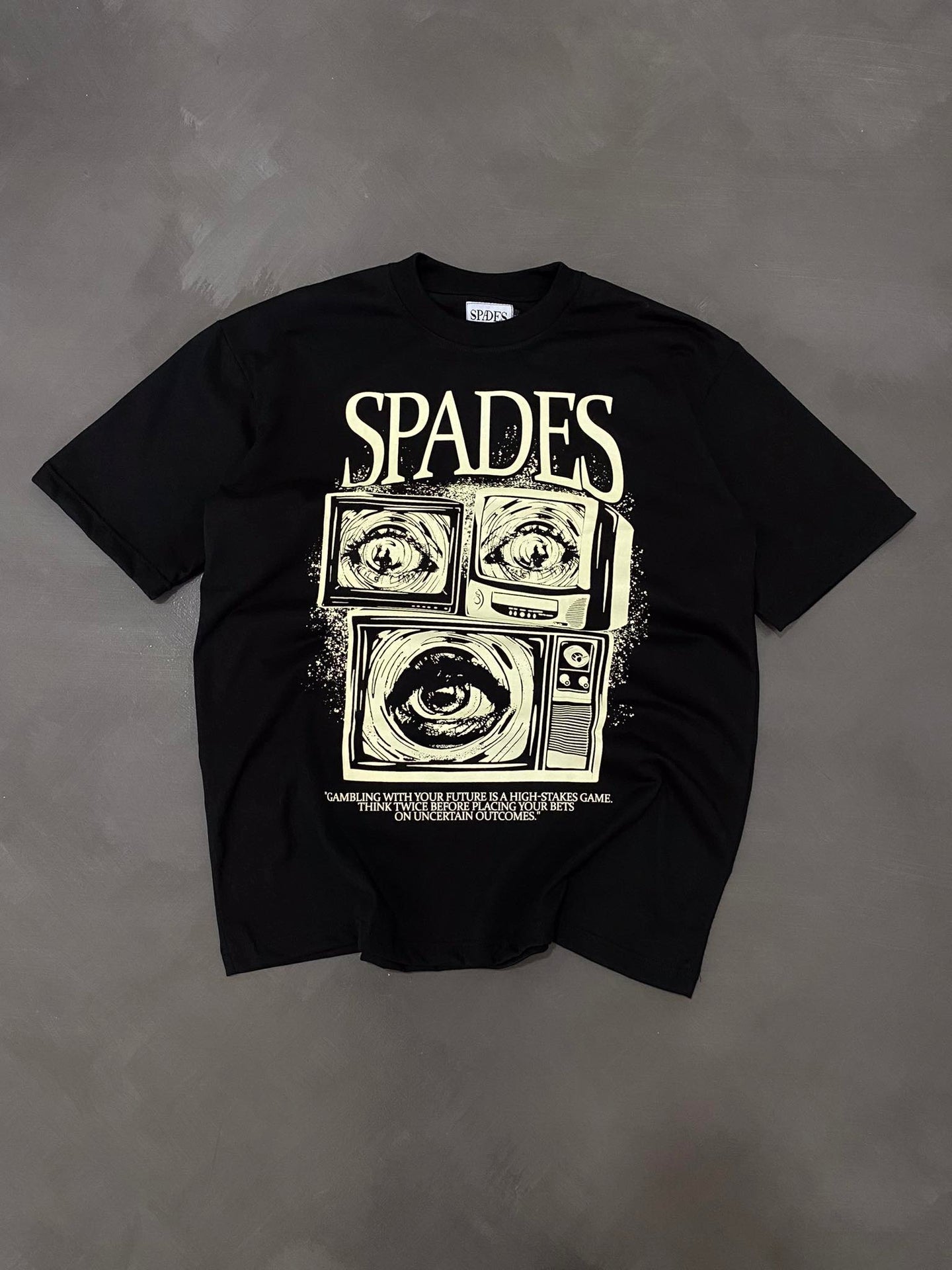 Spades Think Twice Boxy Tee Black SPADES