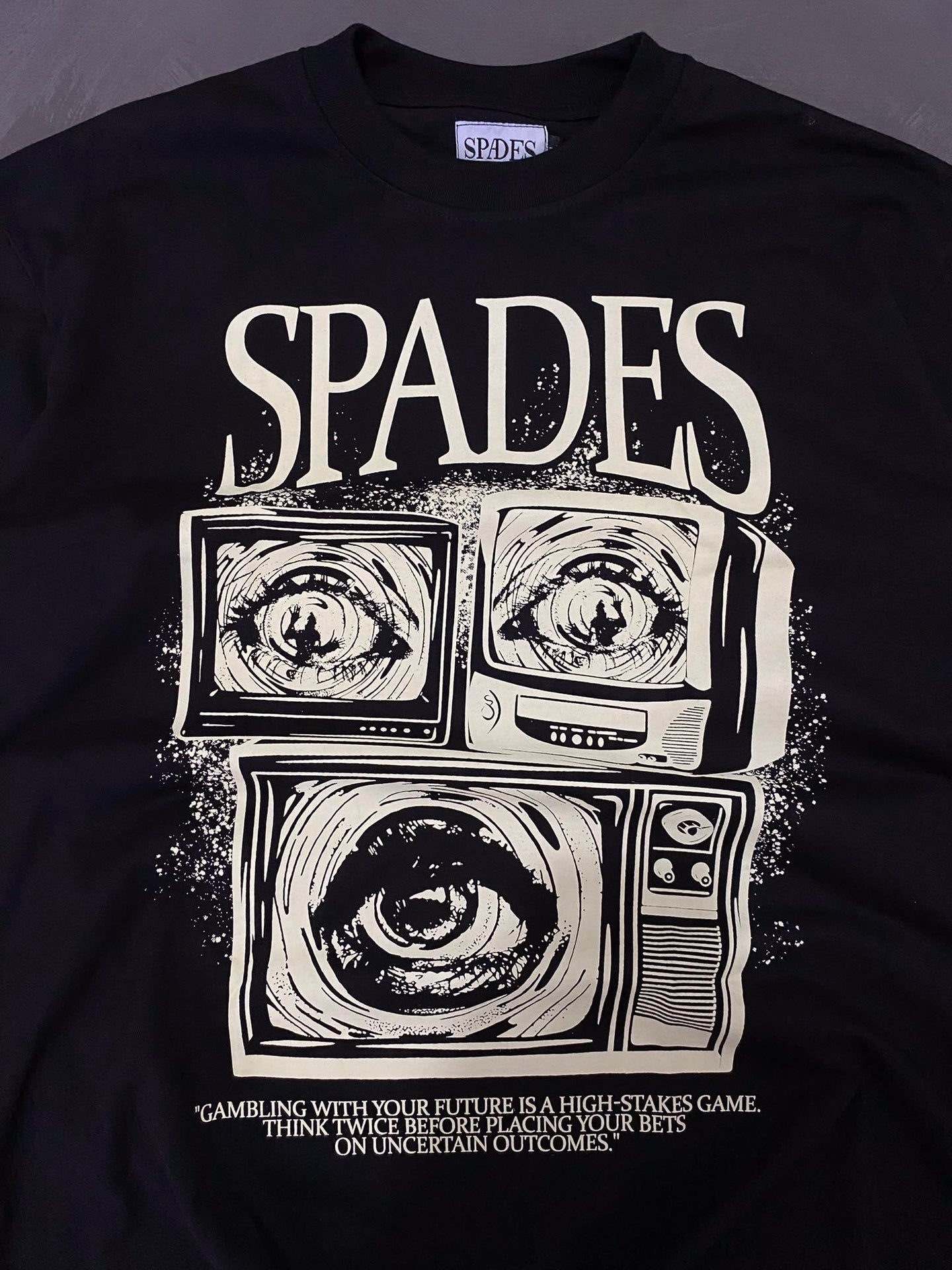 Spades Think Twice Boxy Tee Black SPADES