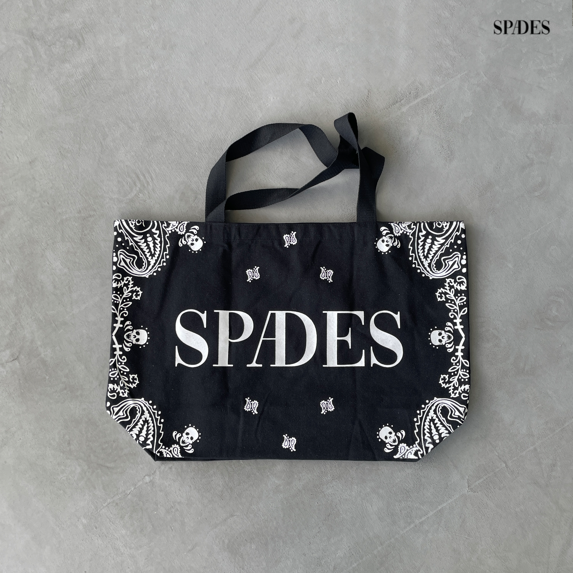 Spades Essentials Bandana Tote Bag Black SPADES
