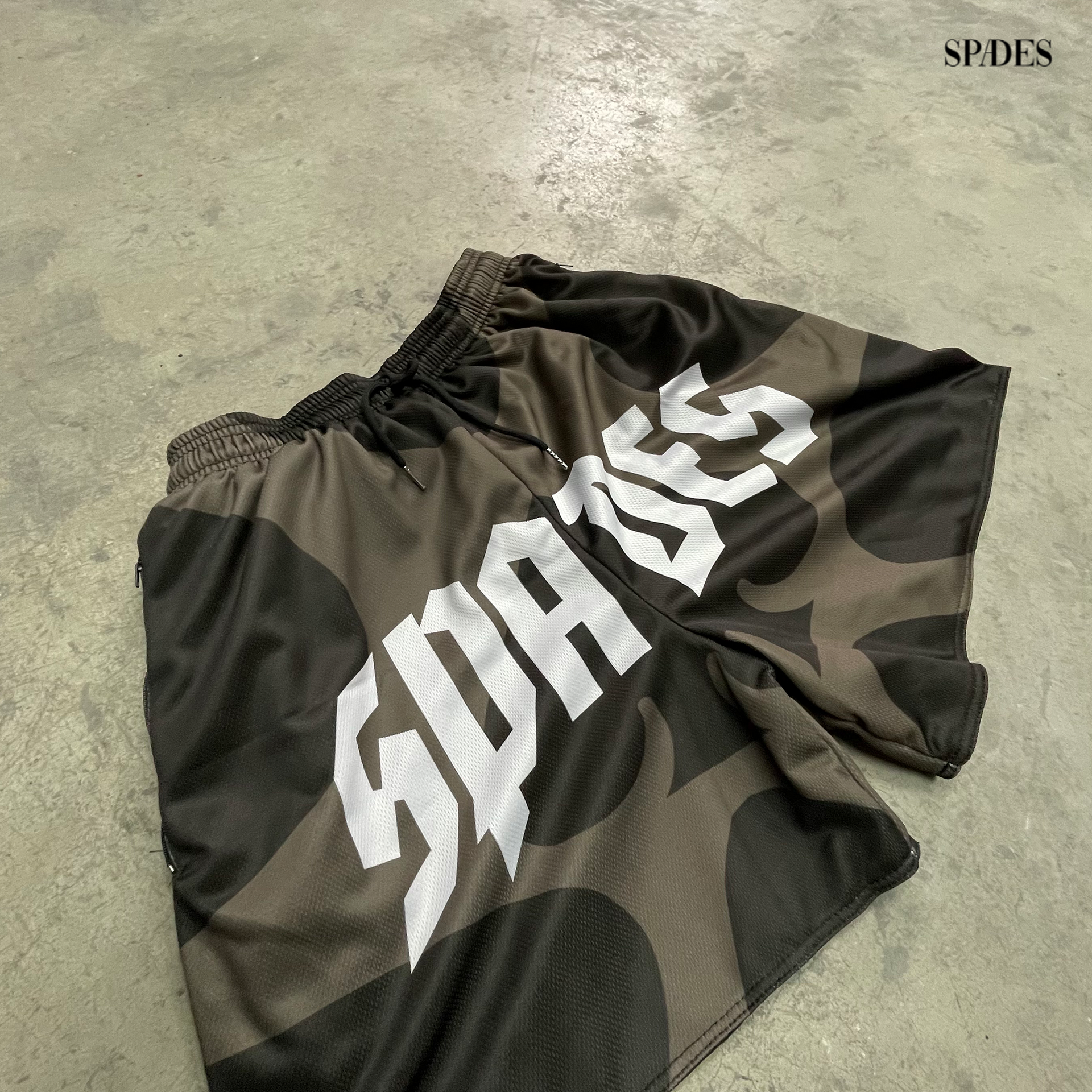 Gothic Grind Warfare Mesh Shorts SPADES