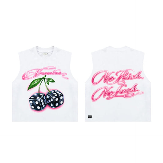 Spades Cherry Roll Boxy Crop Tee Sleeveless SPADES
