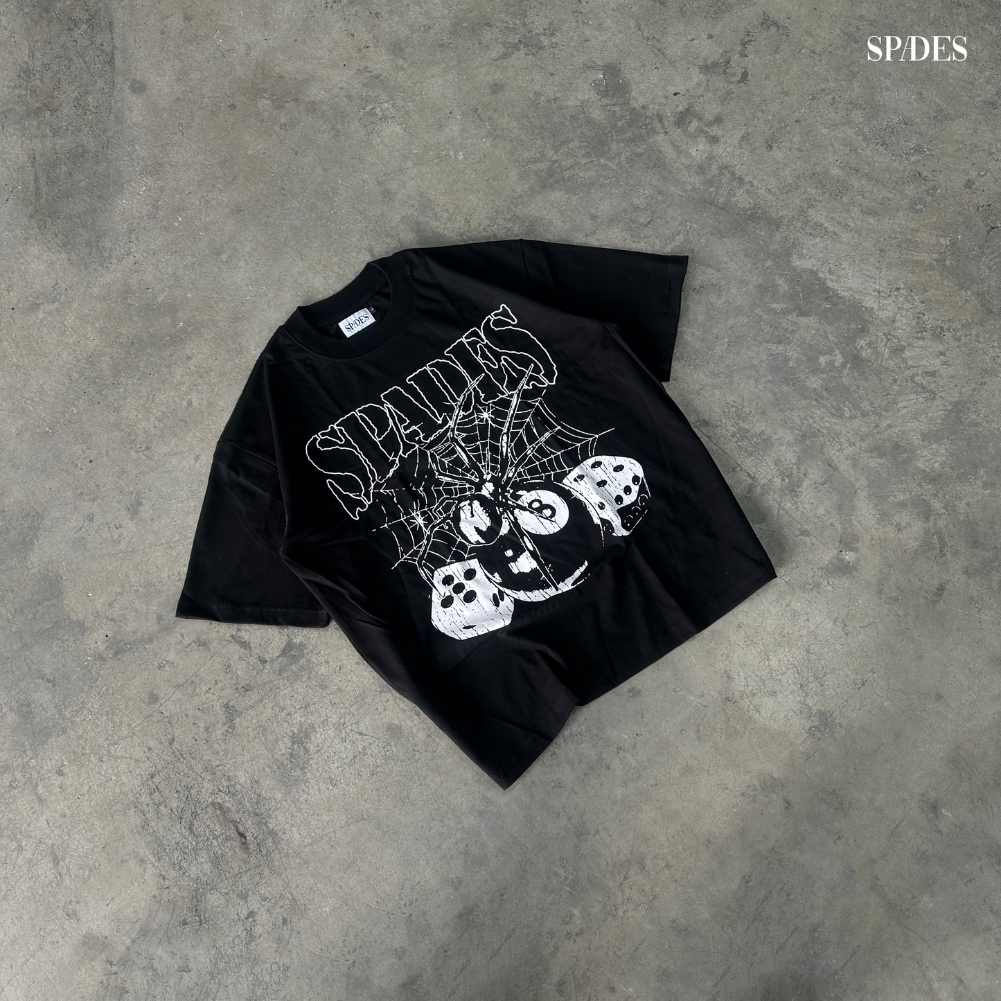 Web of Fate Box Tee Black SPADES