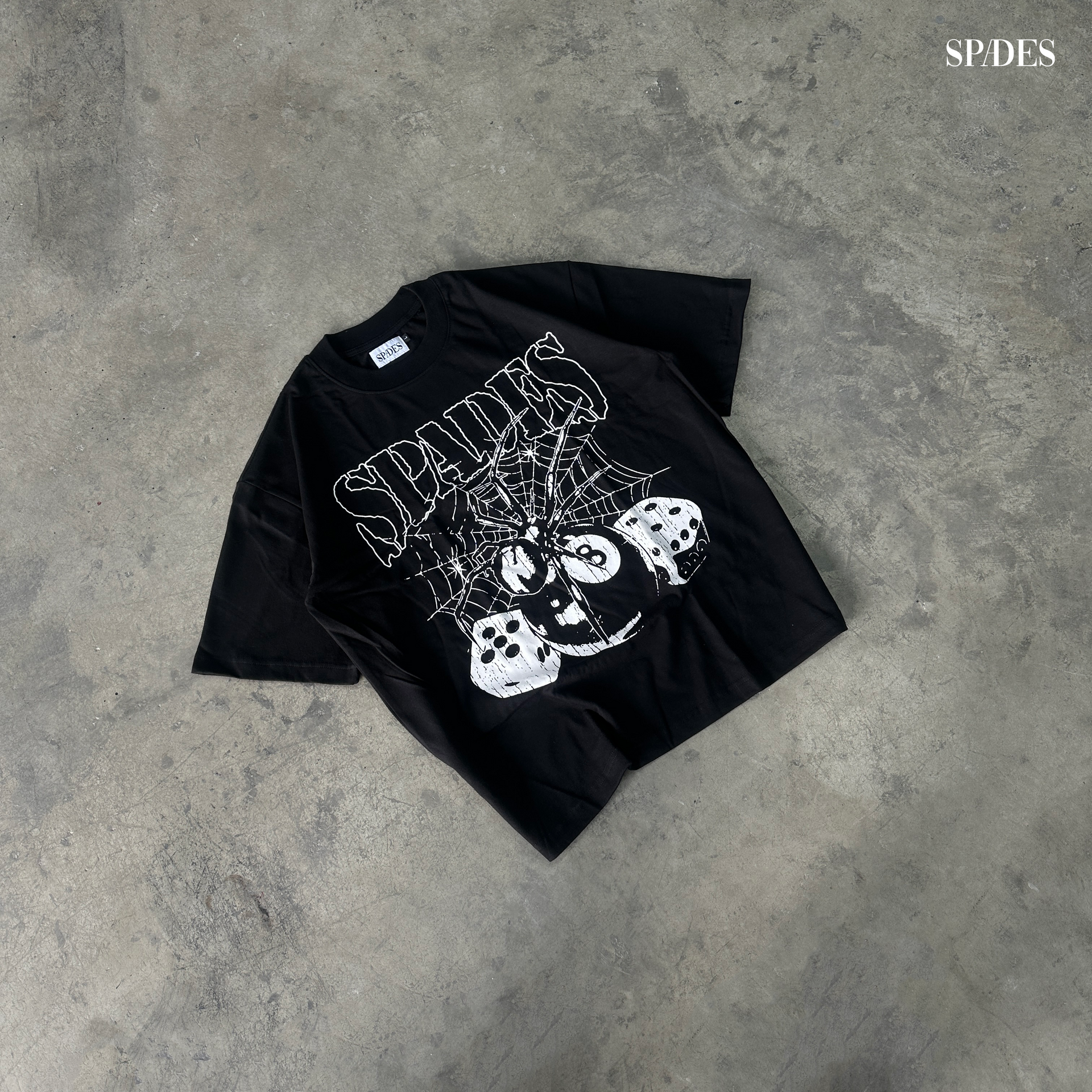 Web of Fate Box Tee Black SPADES
