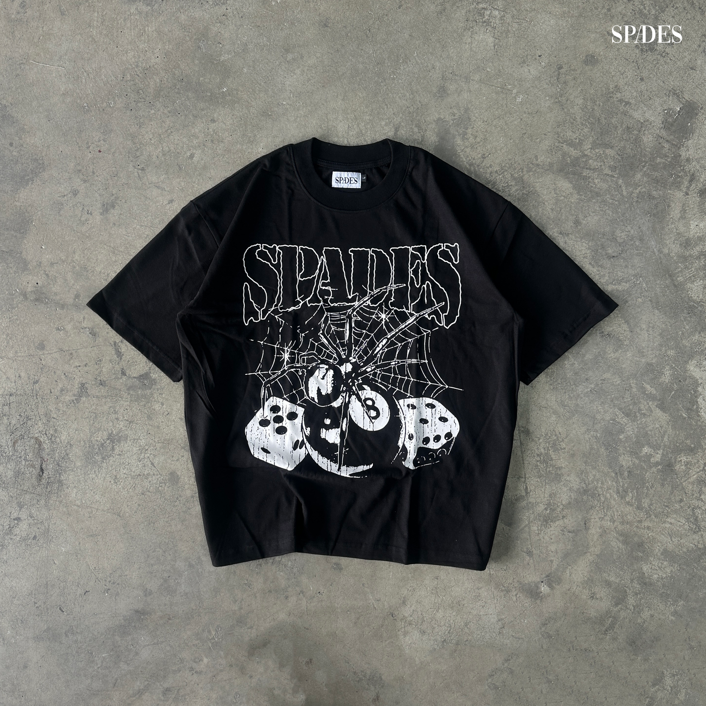 Web of Fate Box Tee Black SPADES