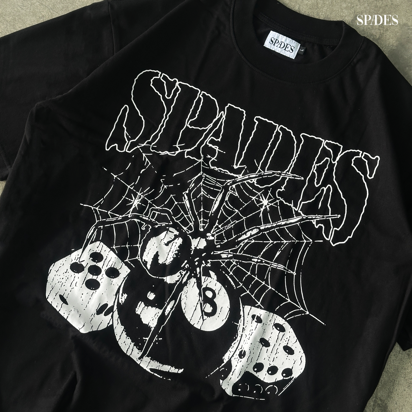Web of Fate Box Tee Black SPADES