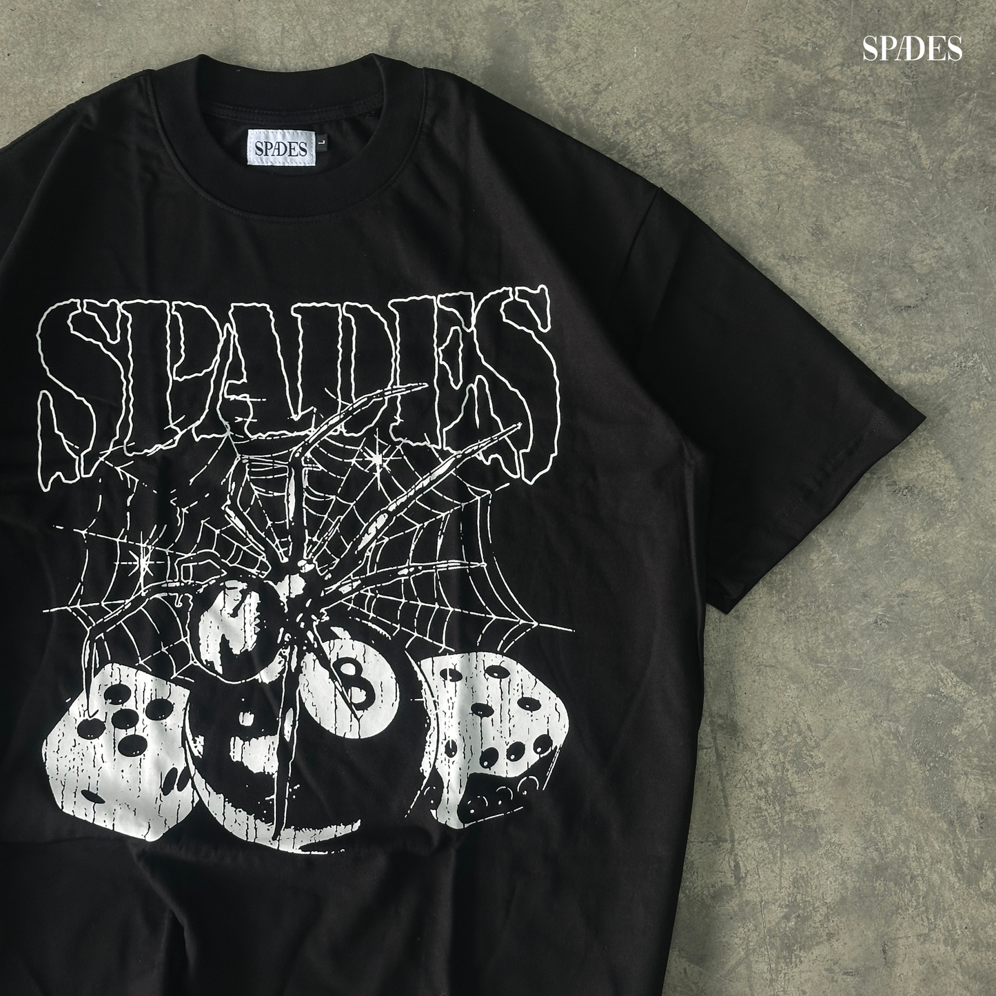 Web of Fate Box Tee Black SPADES
